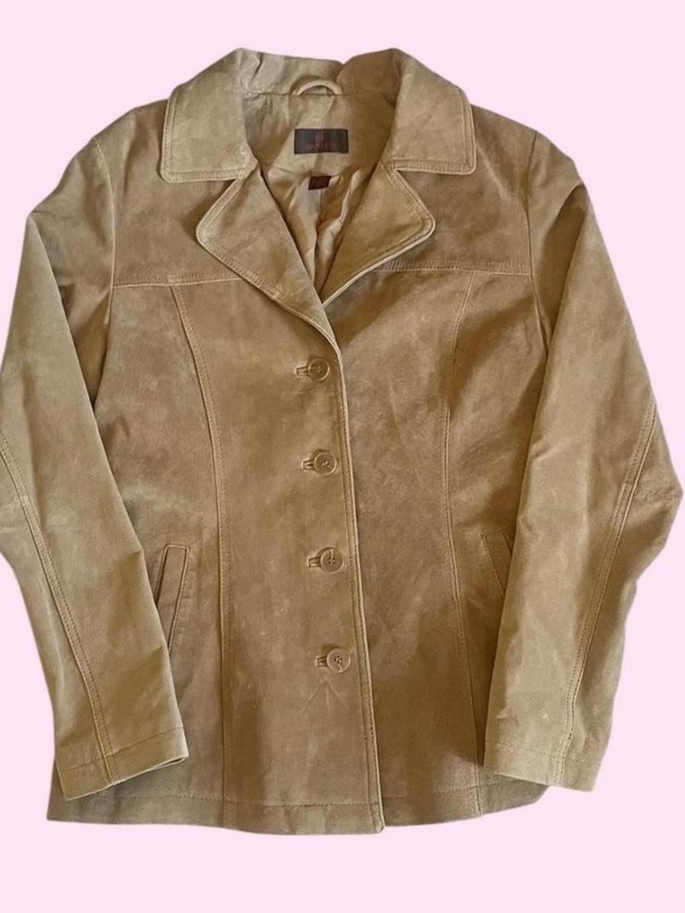 Danier Tan Suede Leather Jacket / Blazer